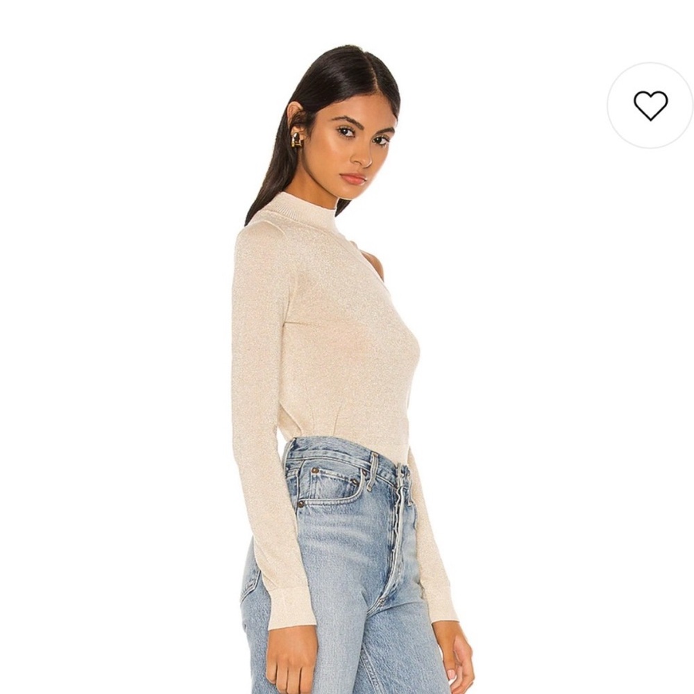 Camila Coelho Cream One-Shoulder Sweater - Bexley - Picture 3 of 6